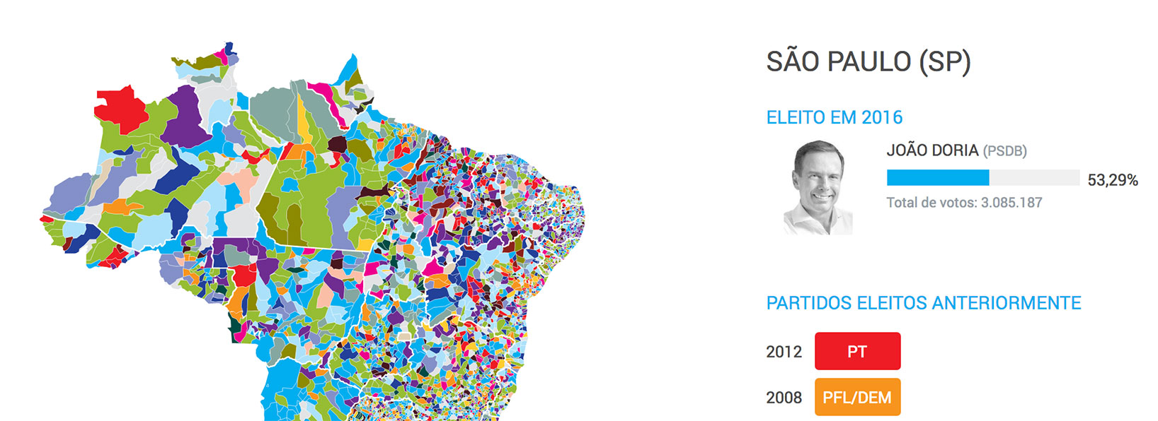 Image of project “Mapa dos partidos nos municípios”